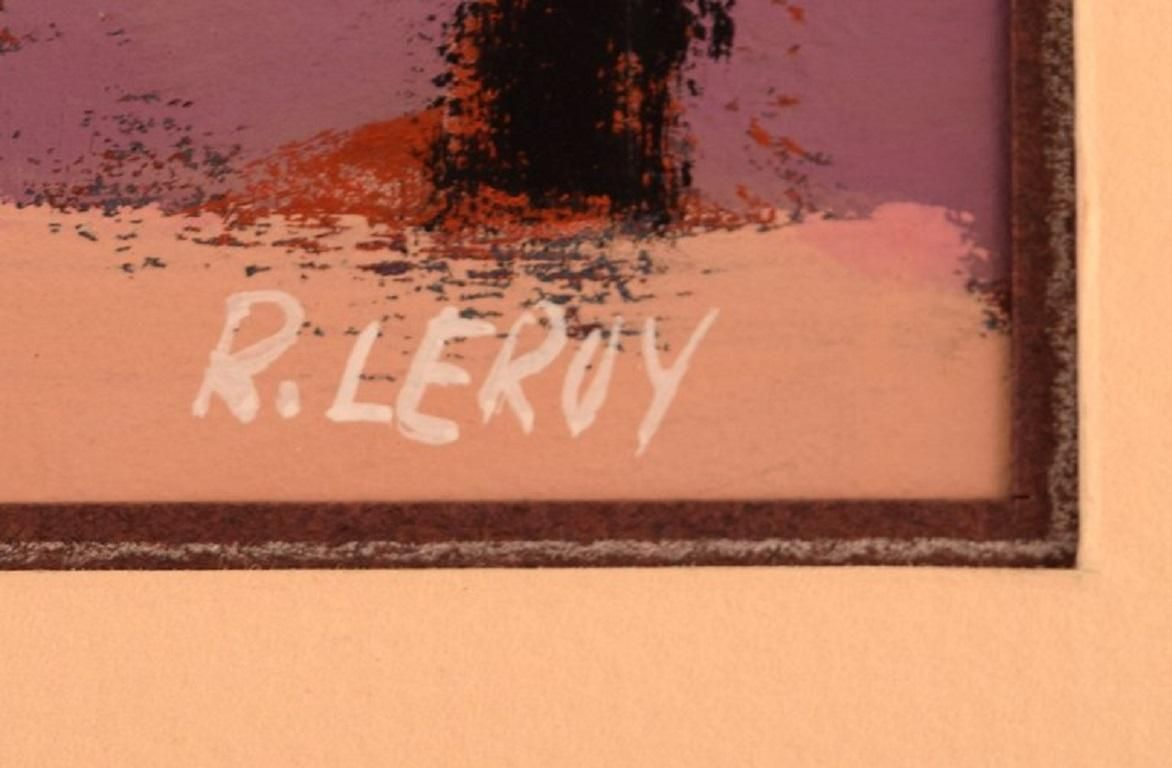 René Leroy, French Artist, Pastel On Paper, Dated 1992 photo for sale