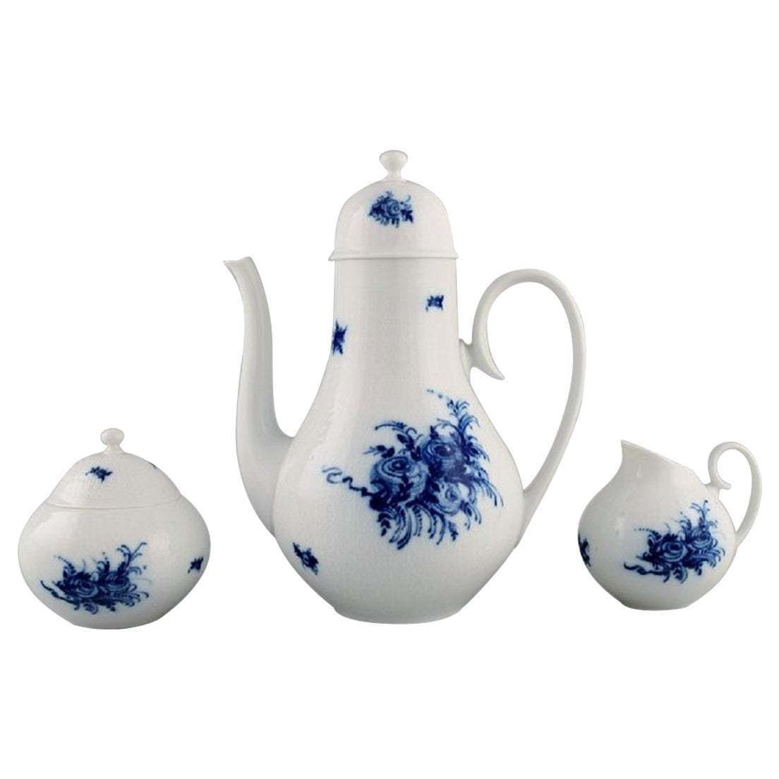 Bjørn Wiinblad For Rosenthal, Romanze Blue Flower Coffee Service, 1960s
