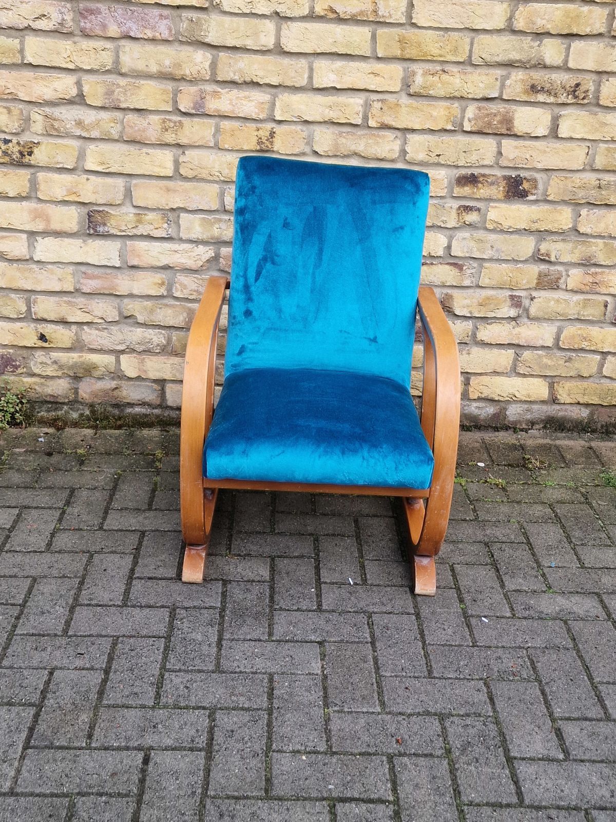 Heals Deco Bent Wood Upholstered Armchair photo Furniture