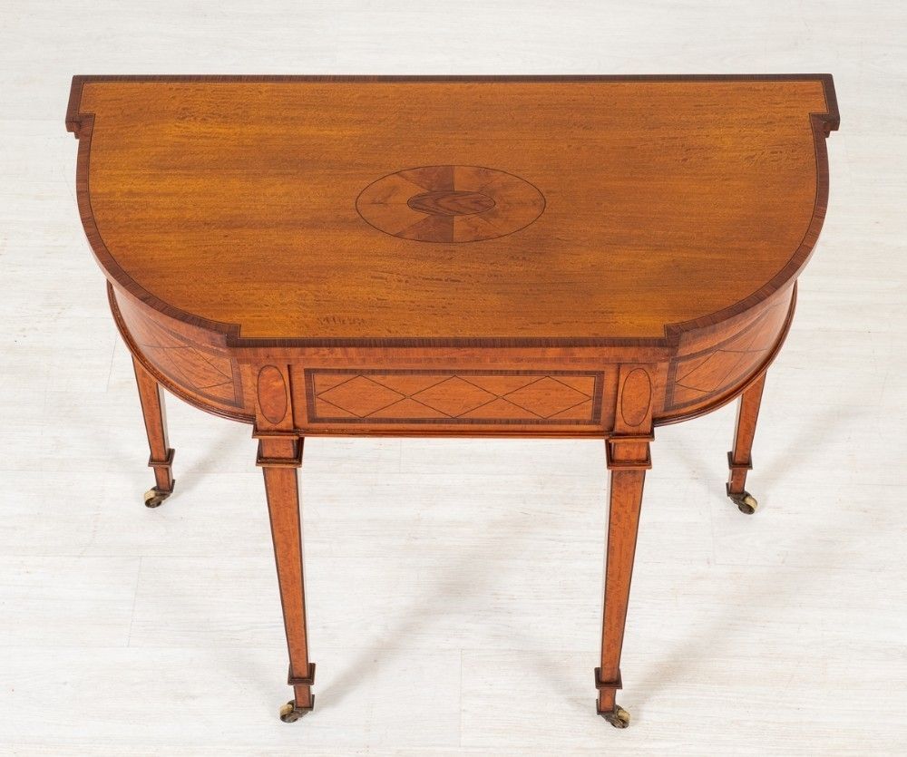 Hepplewhite Card Table   Antique Satinwood Games Tables 1880 photo 1895.0