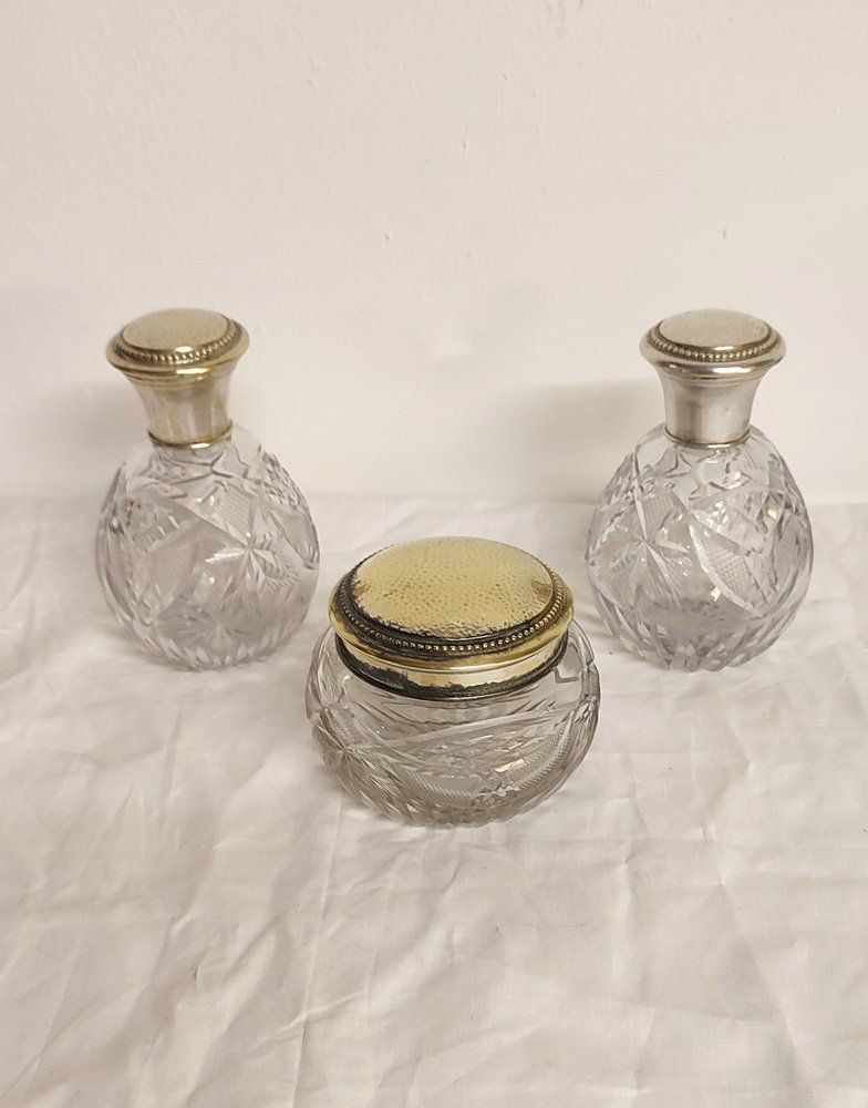 French Cut Glass Toilet Set, 1940s, Set Of 3 photo furniture