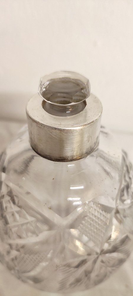 French Cut Glass Toilet Set, 1940s, Set Of 3 photo vintage