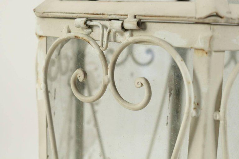 Wrought Iron Lantern In The Shape Of A Miniature Greenhouse photo buy