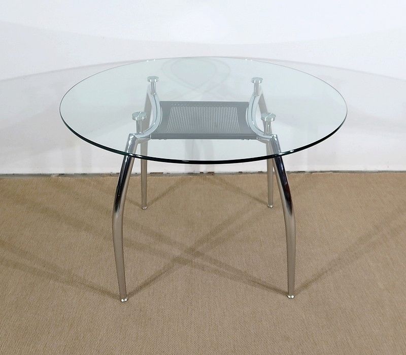 To Print Table In Chromed Metal And Glass – 1970