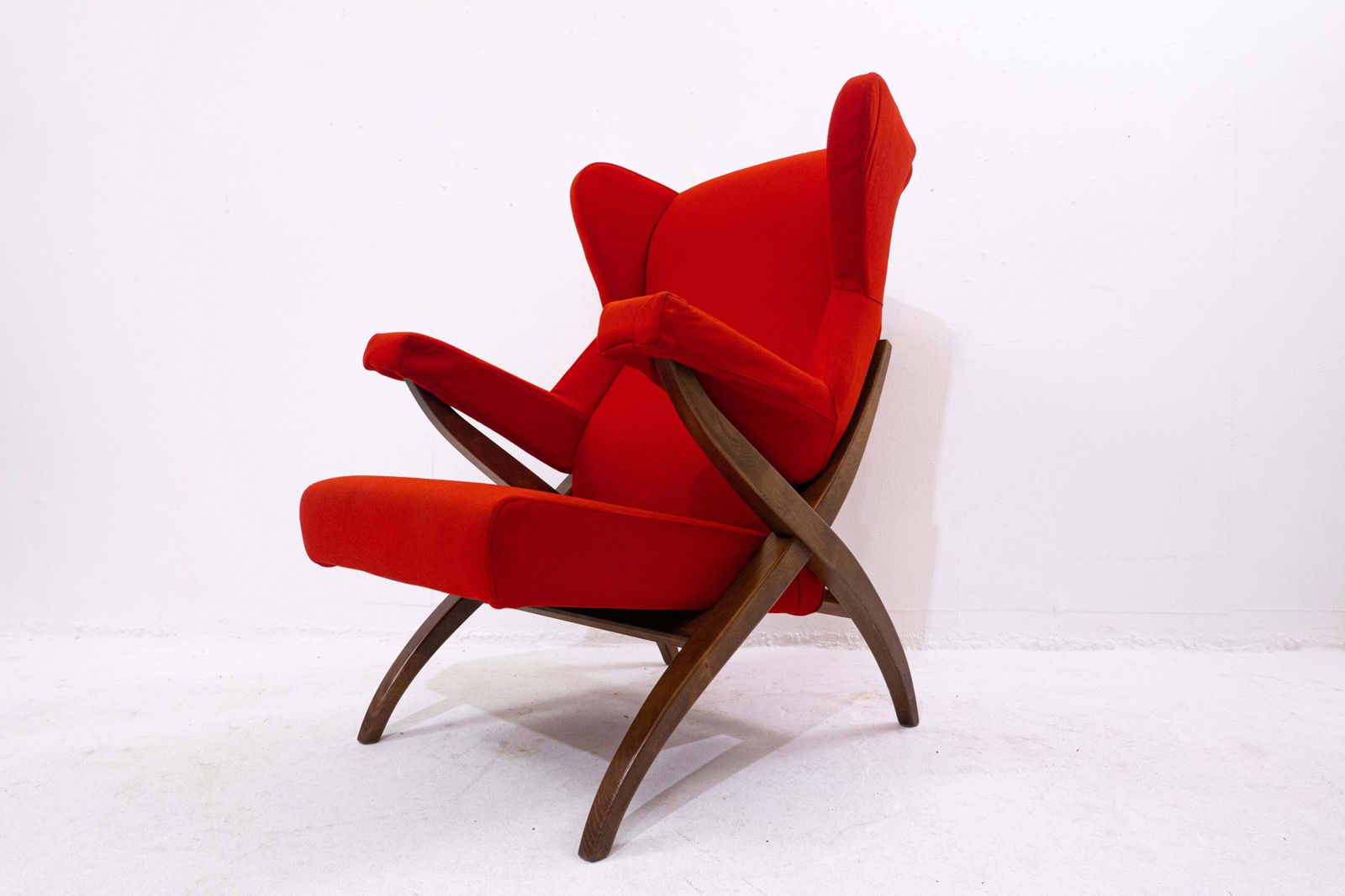 Mid Century Modern Red Armchair Fiorenza By Franco Albini For Arflex, Italy photo furniture