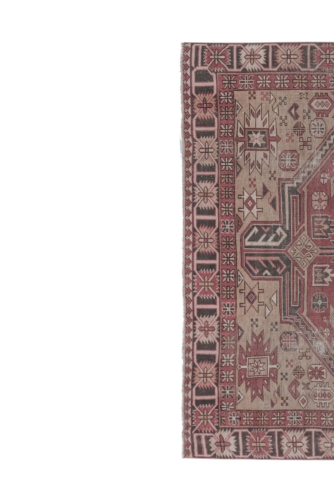 Antique Caucasian Kazak Rug With Tribal Geometric Medallion 5'5'' X 6' photo Textiles