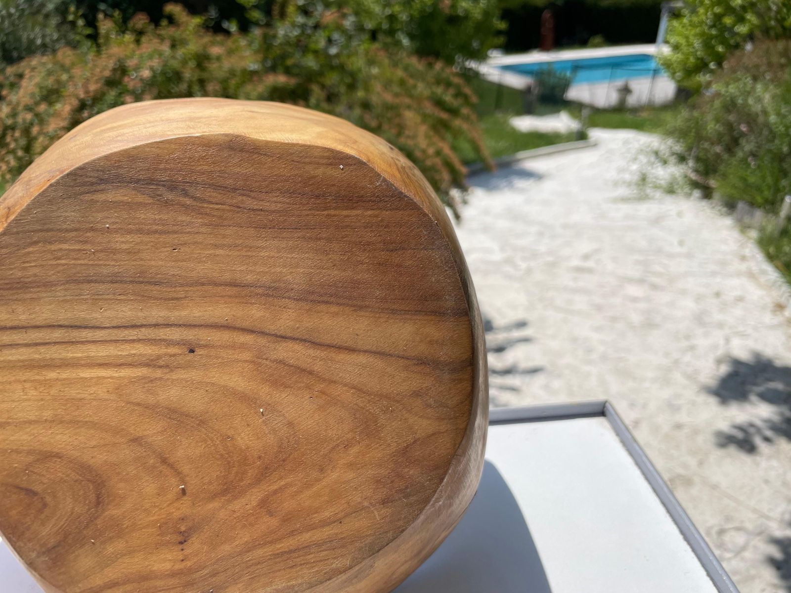 Olive Wood Bowl, French Riviera Style, France 1960, Brown Color photo vinterior