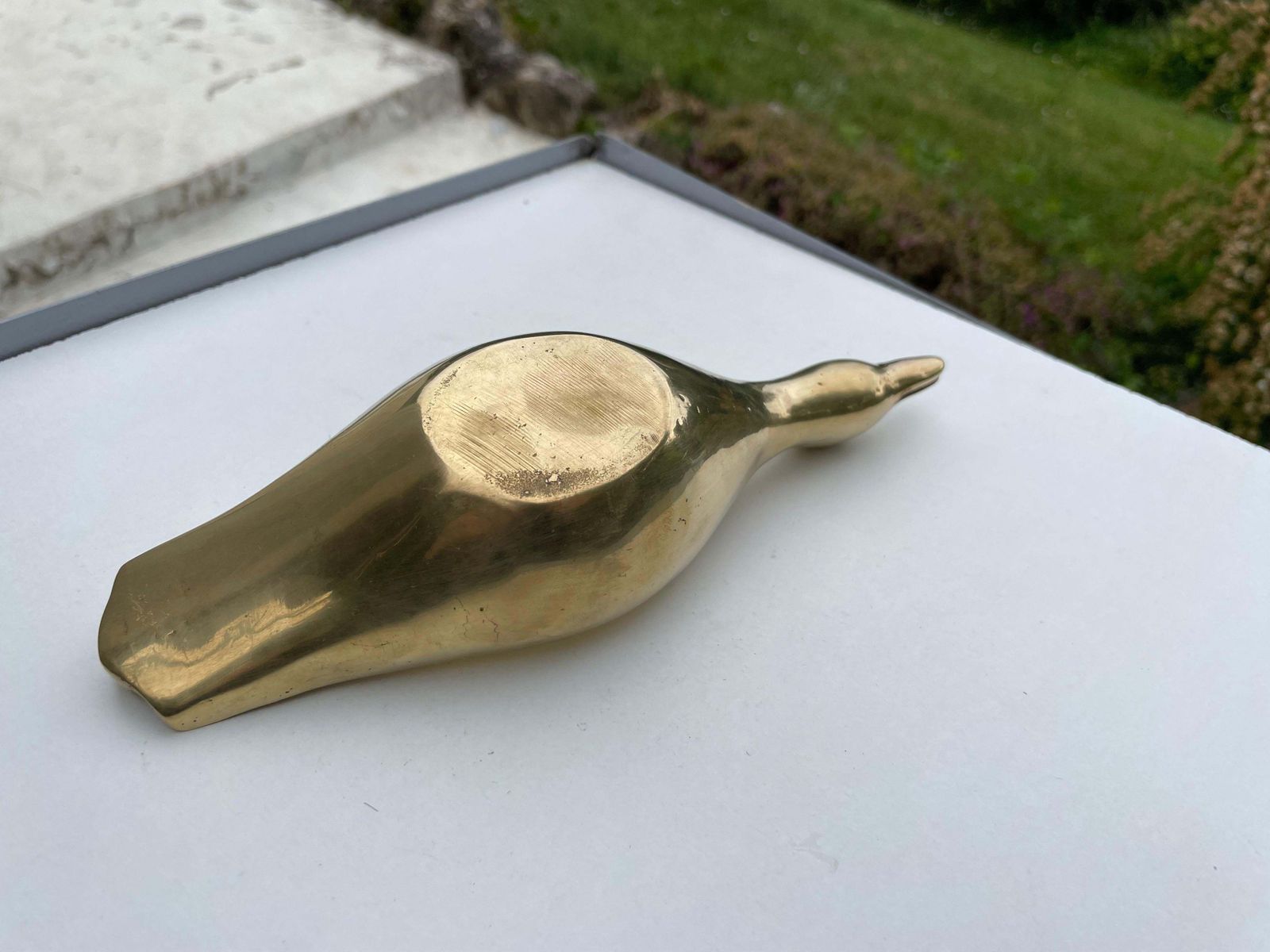 Sculpture Ashtray Or Vide Poche, In Solid Brass, In A Gold Color, France 1970 photo 281.0