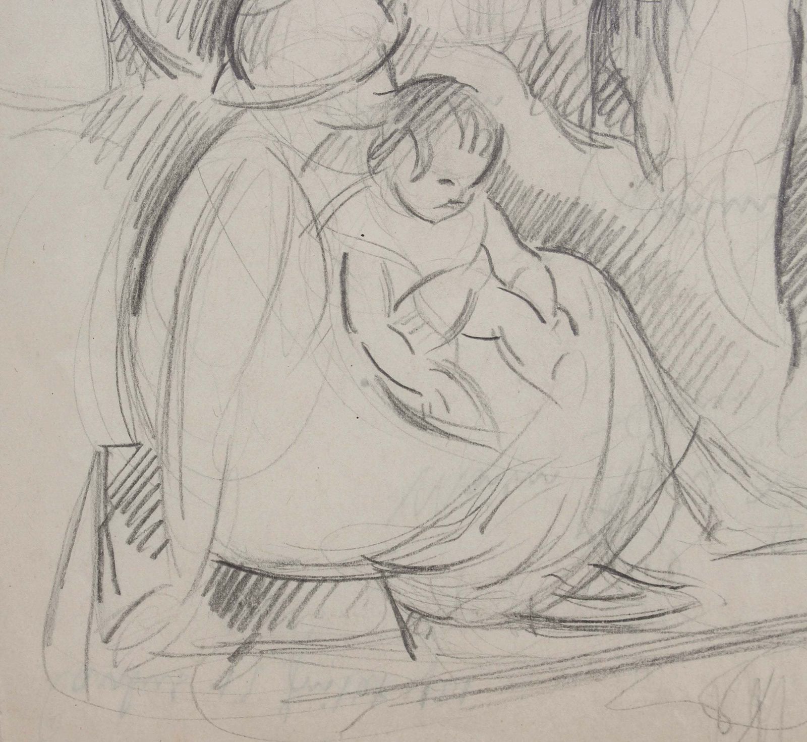 'Mother With Child Under A Tree' By Guillaume Dulac (Circa 1920s) photo buy