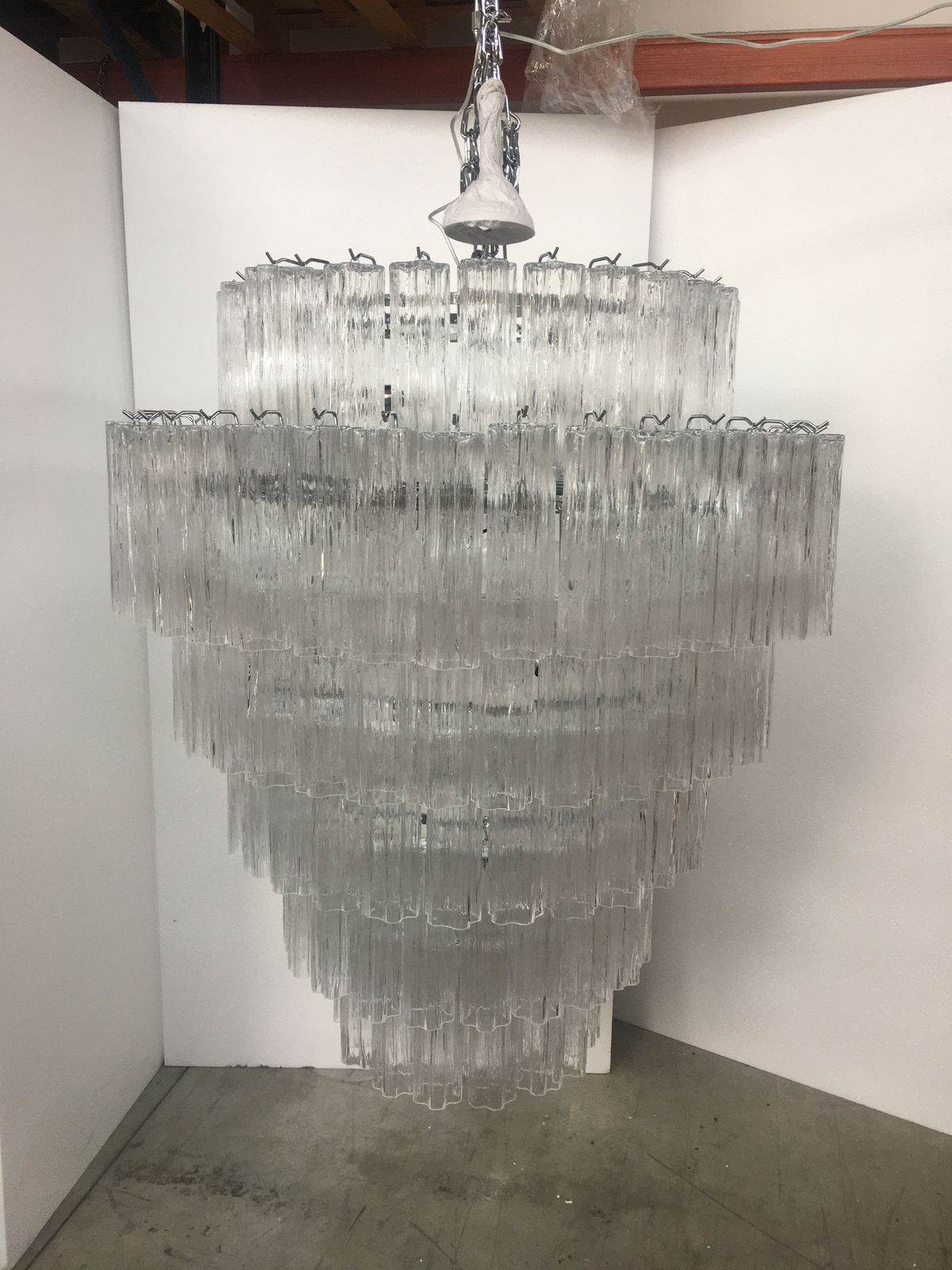 Custom Venini Style 6 Level Murano Glass Sputnik Chandelier photo furniture