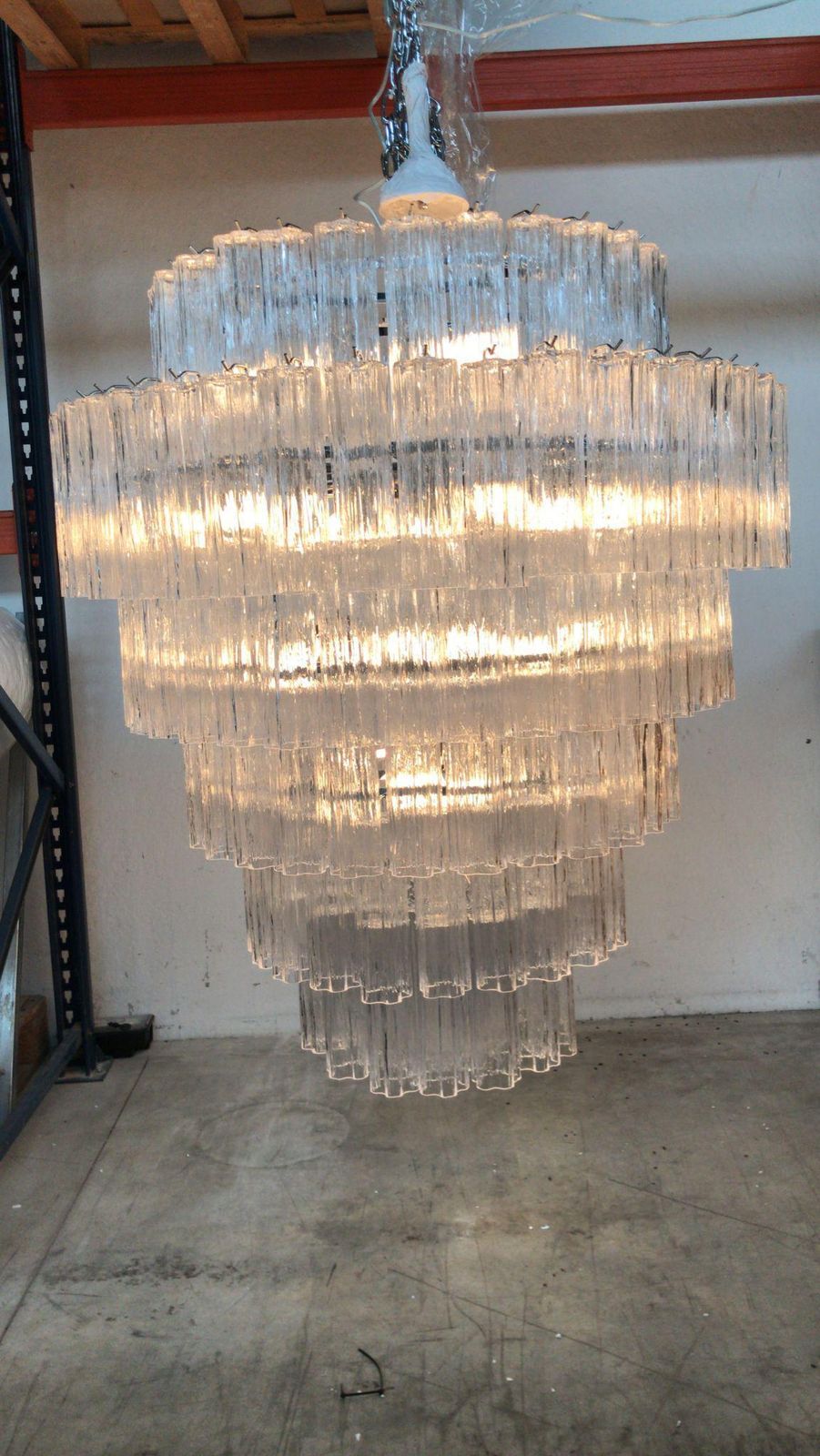 Custom Venini Style 6 Level Murano Glass Sputnik Chandelier photo Lighting
