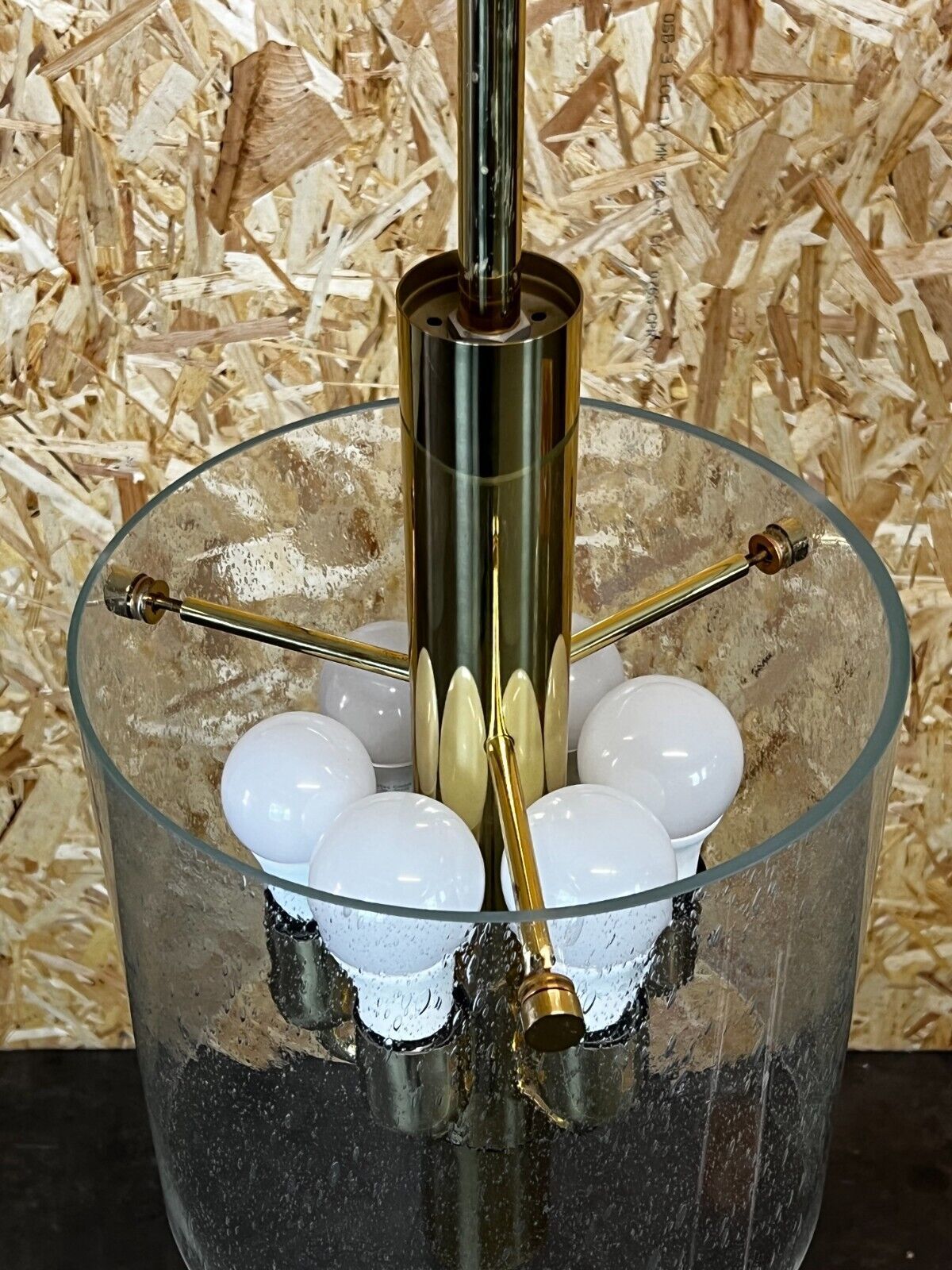 1095.0 60s 70s Chandelier Huge Chandelier Pendant Lamp Limburg Glass & Chrome Design photo