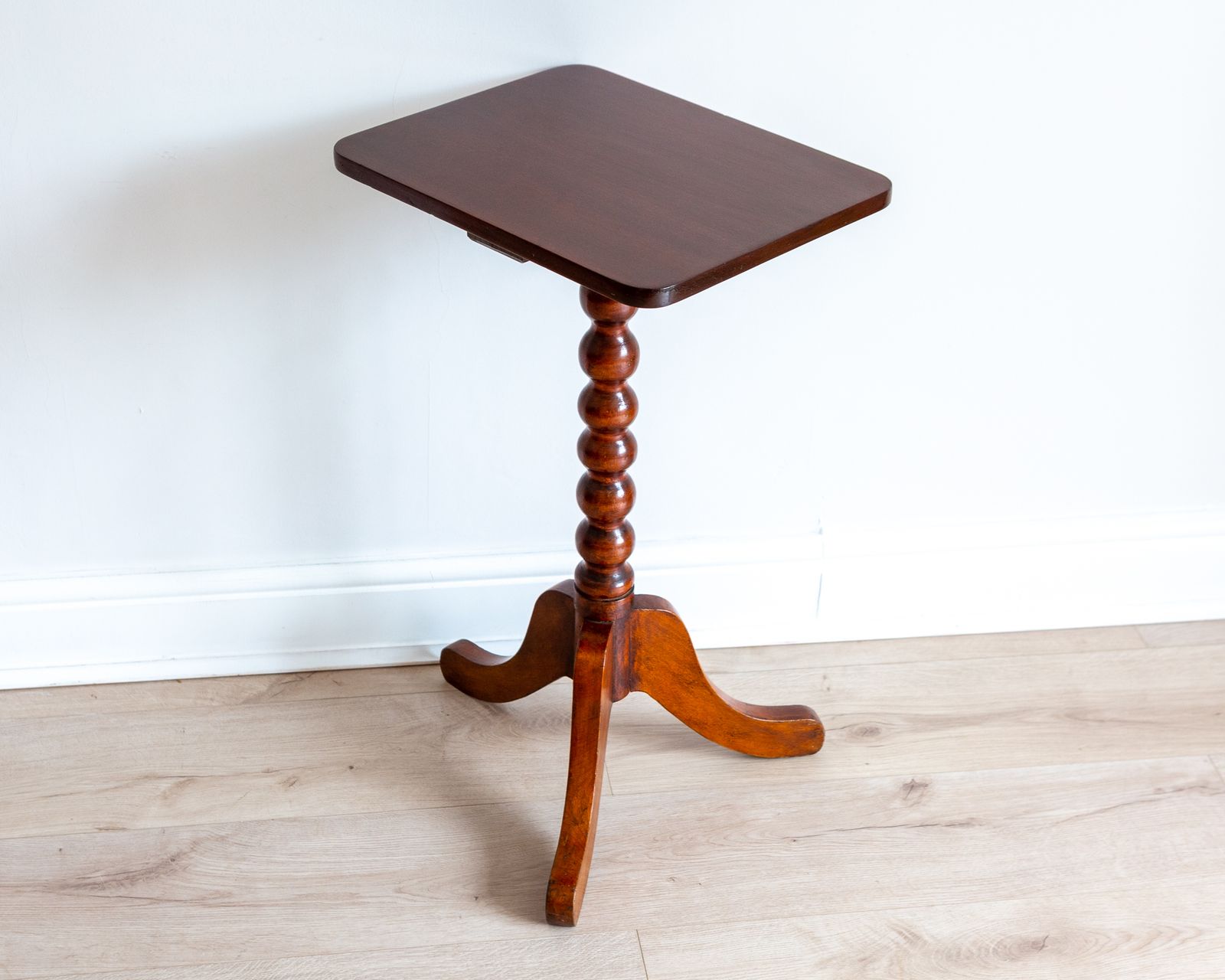 Antique Georgian Mahogany Bobbin Turned Pedestal Tripod Wine Table Side Table photo 750.0