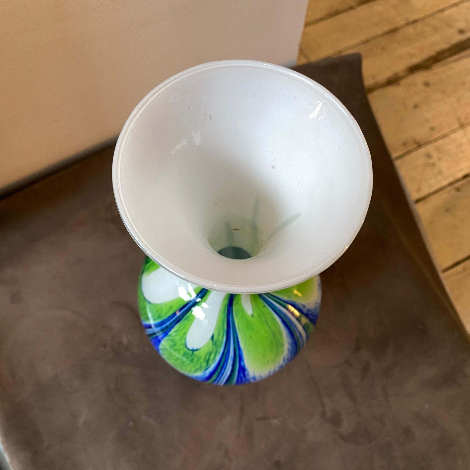 1970s Mid Century Modern Glass Italian Vase In The Style Of Carlo Moretti photo 325.0