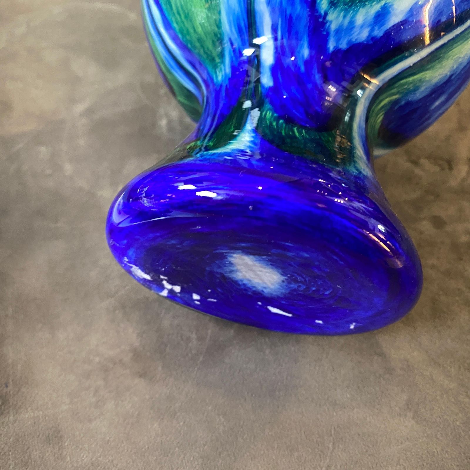 1970s Mid Century Modern Glass Italian Vase In The Style Of Carlo Moretti photo vintage