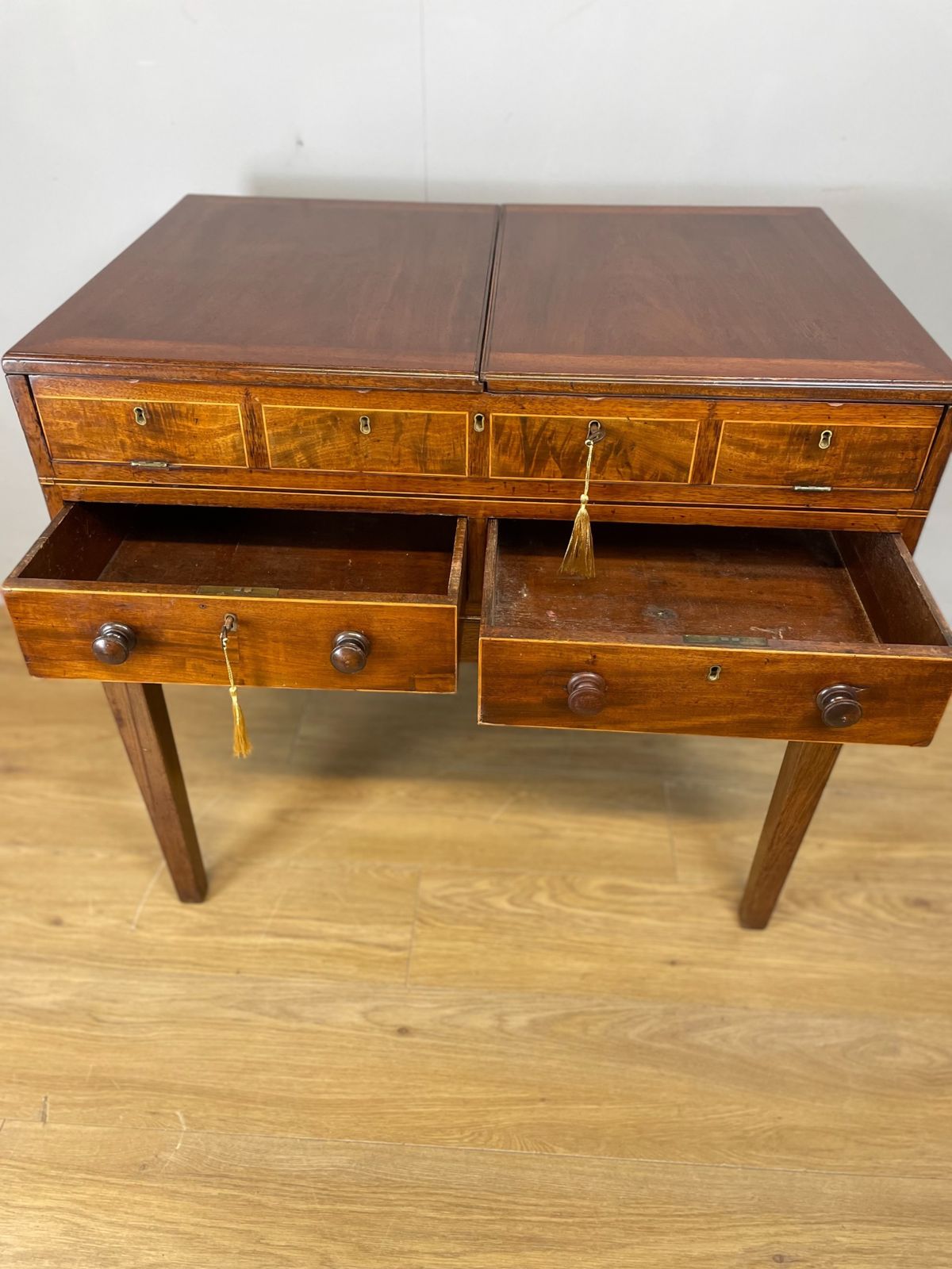 Late Georgian Inlaid Mahogany Folio Cabinet photo buy