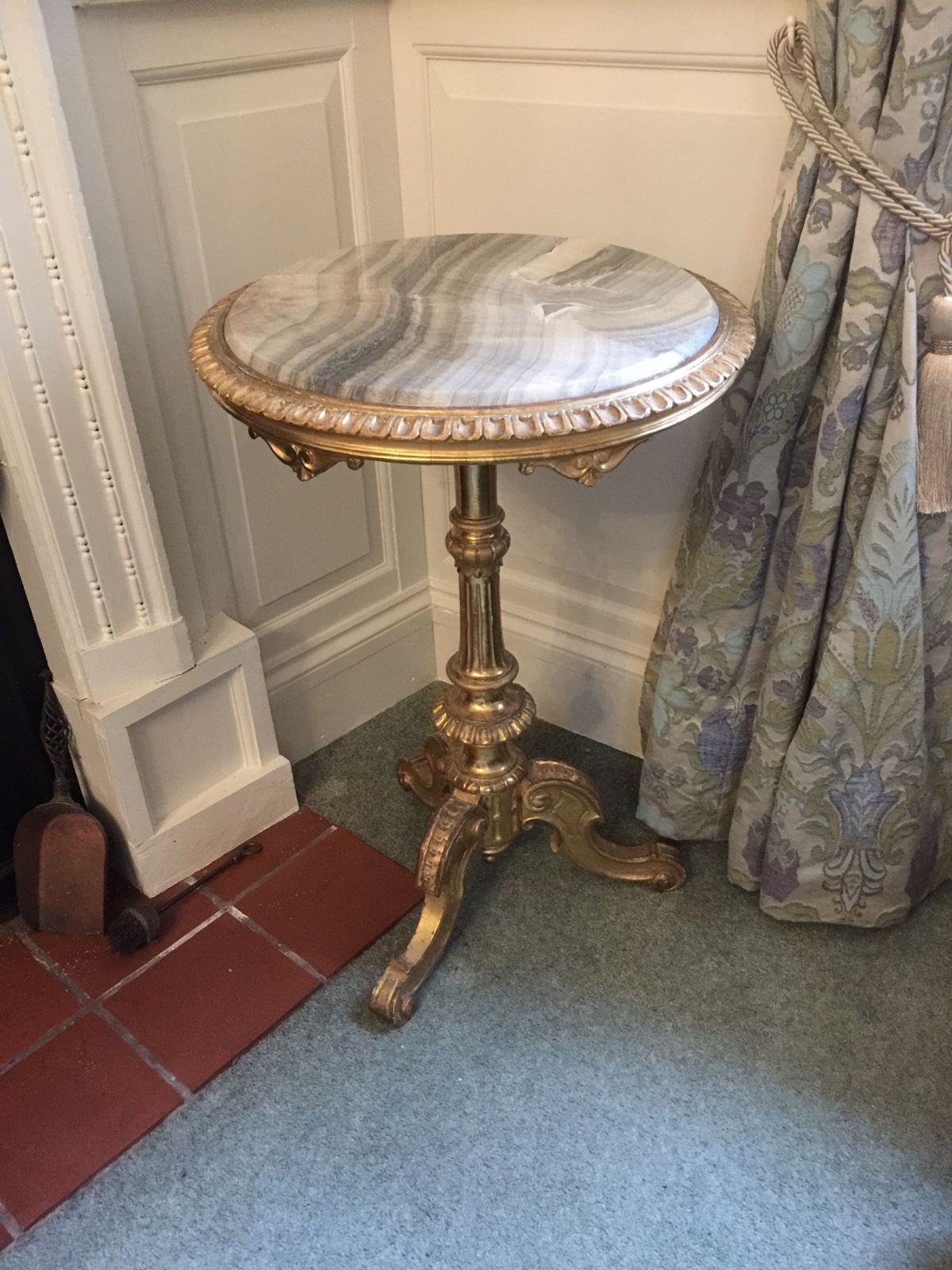Stunning Nineteenth Century Country House Marble Topped Tripod Table photo for sale