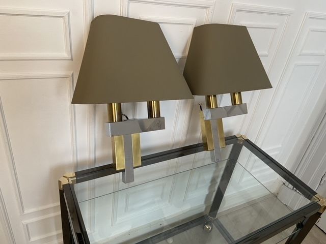 Pair Of Sconces, Willy Rizzo For Lumica, Italy, 1970s photo Lighting