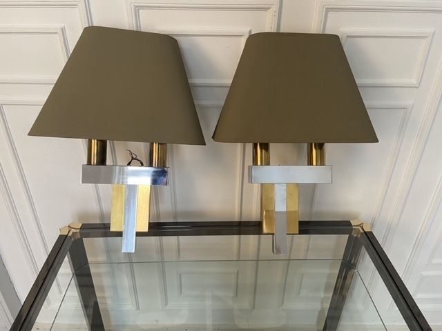 Pair Of Sconces, Willy Rizzo For Lumica, Italy, 1970s photo vinterior