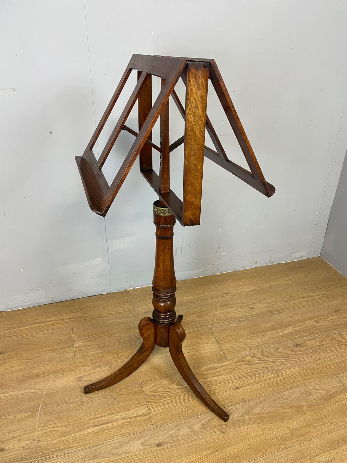 photo for sale C19th Mahogany Duet Stand On Tripod Base
