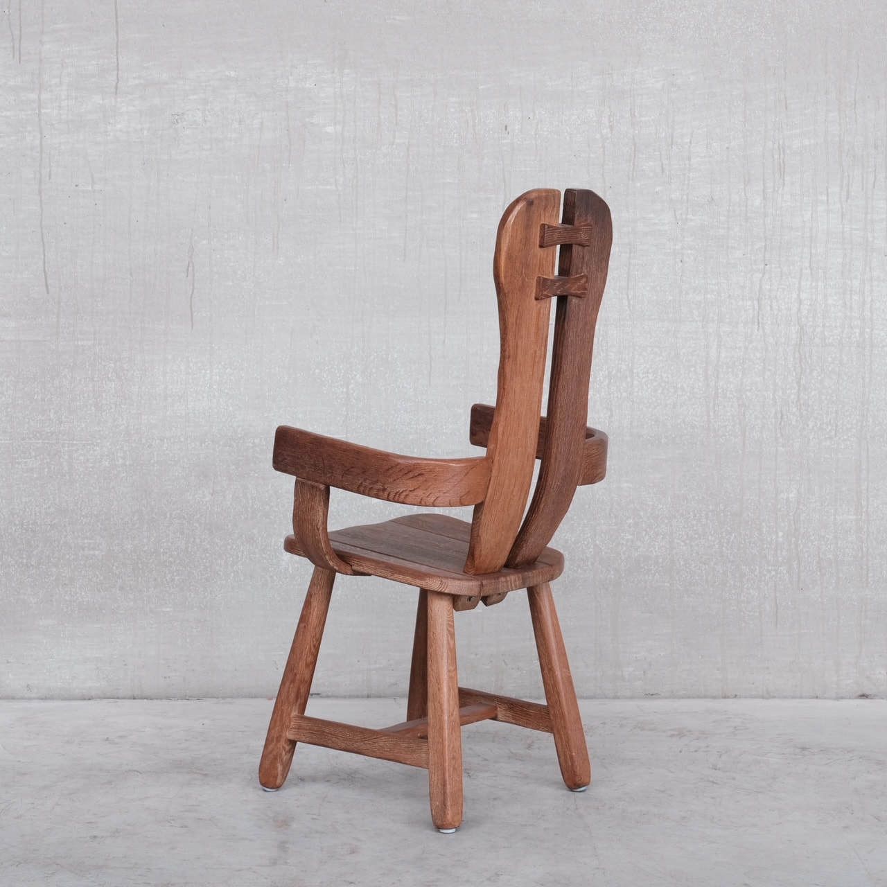 Set Of Four Oak Mid Century Dining Chairs photo for sale