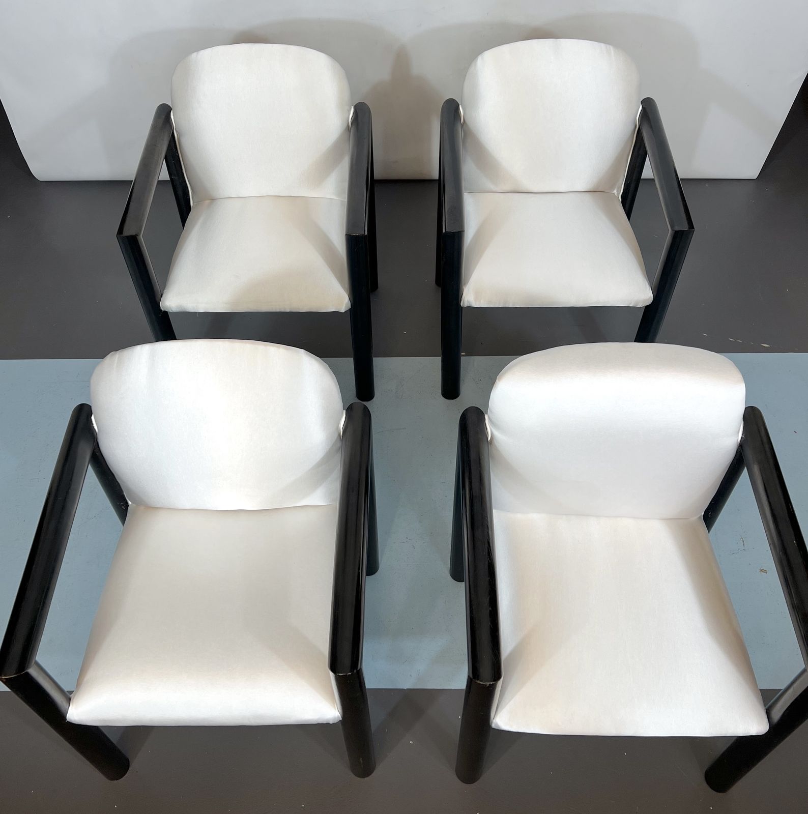 Mid Century Italian Modern Set Of 4 Armchairs From 70s photo furniture