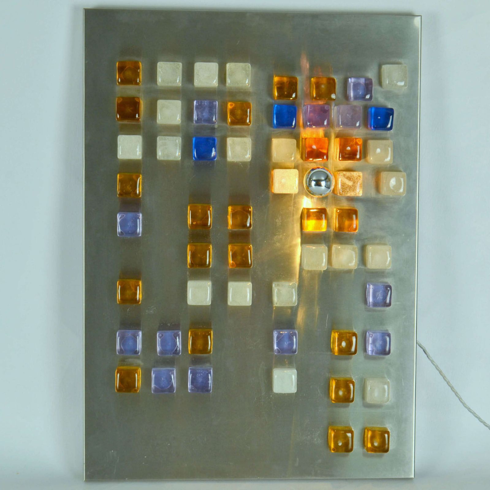 Poliarte Wall Light Of Glass Cubes On Stainless Steel By Albano Poli photo furniture