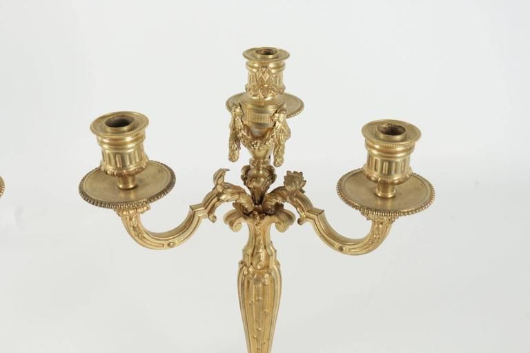 Pair Of Candelabra In The Style Of Louis XV In Gold Gilt Bronze, 19th Century photo vinterior
