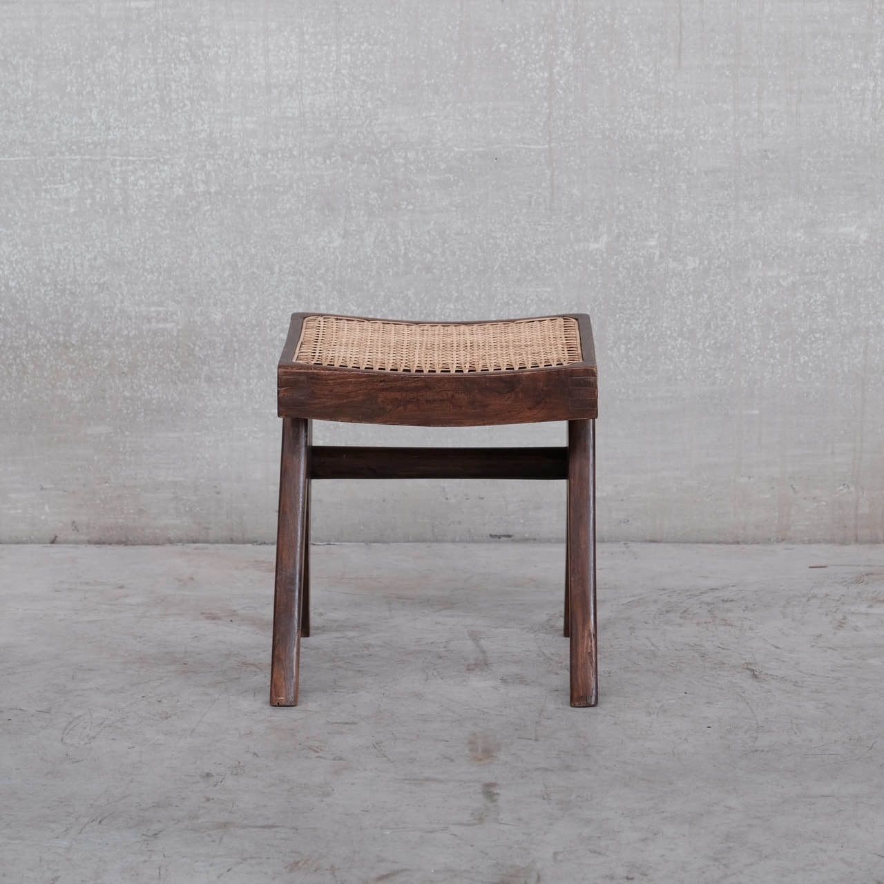 Pair Of Pierre Jeanneret Mid Century Stools Pj Si 34 A photo furniture