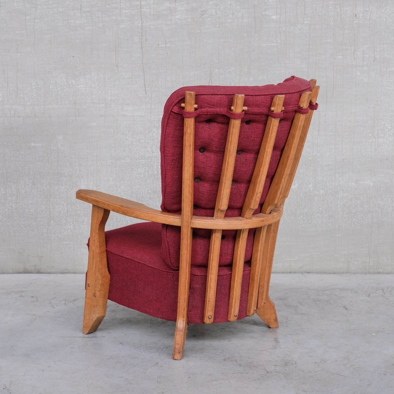 Guillerme Et Chambron Oak Mid Century French Armchair photo Furniture