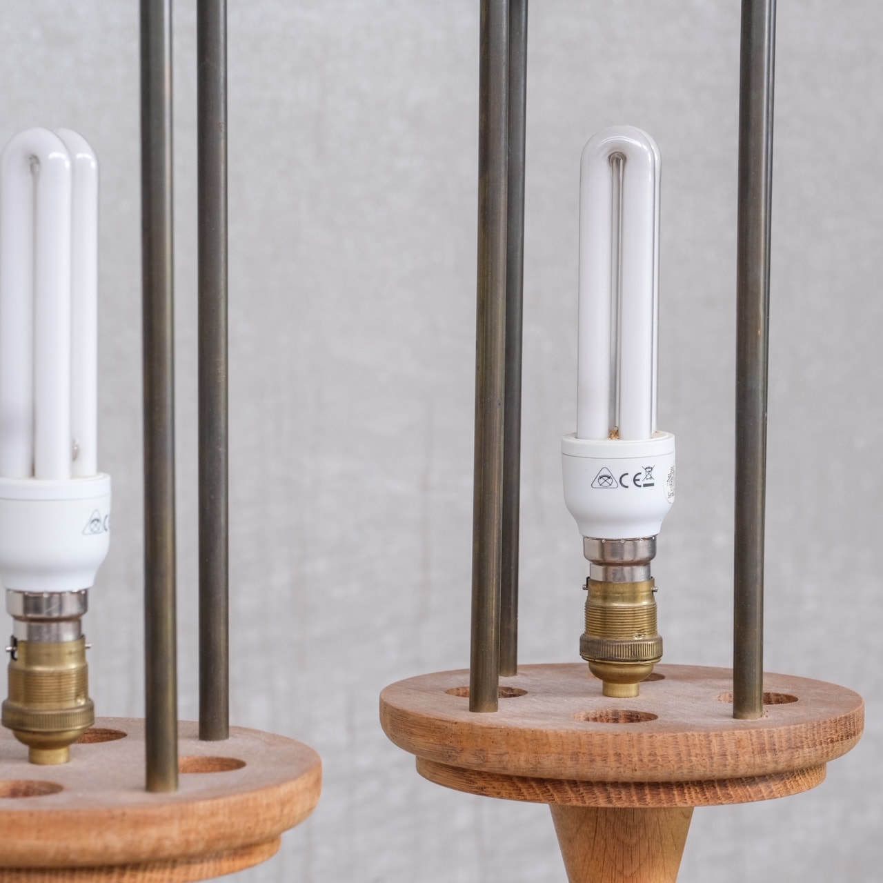 Pair Of Guillerme Et Chambron Mid Century French Table Lamps photo vinterior