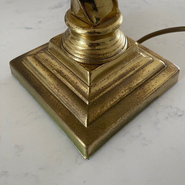 Barley Twist Lampstand With A Crocodilia Velvet Material By Becca Who photo 155.0
