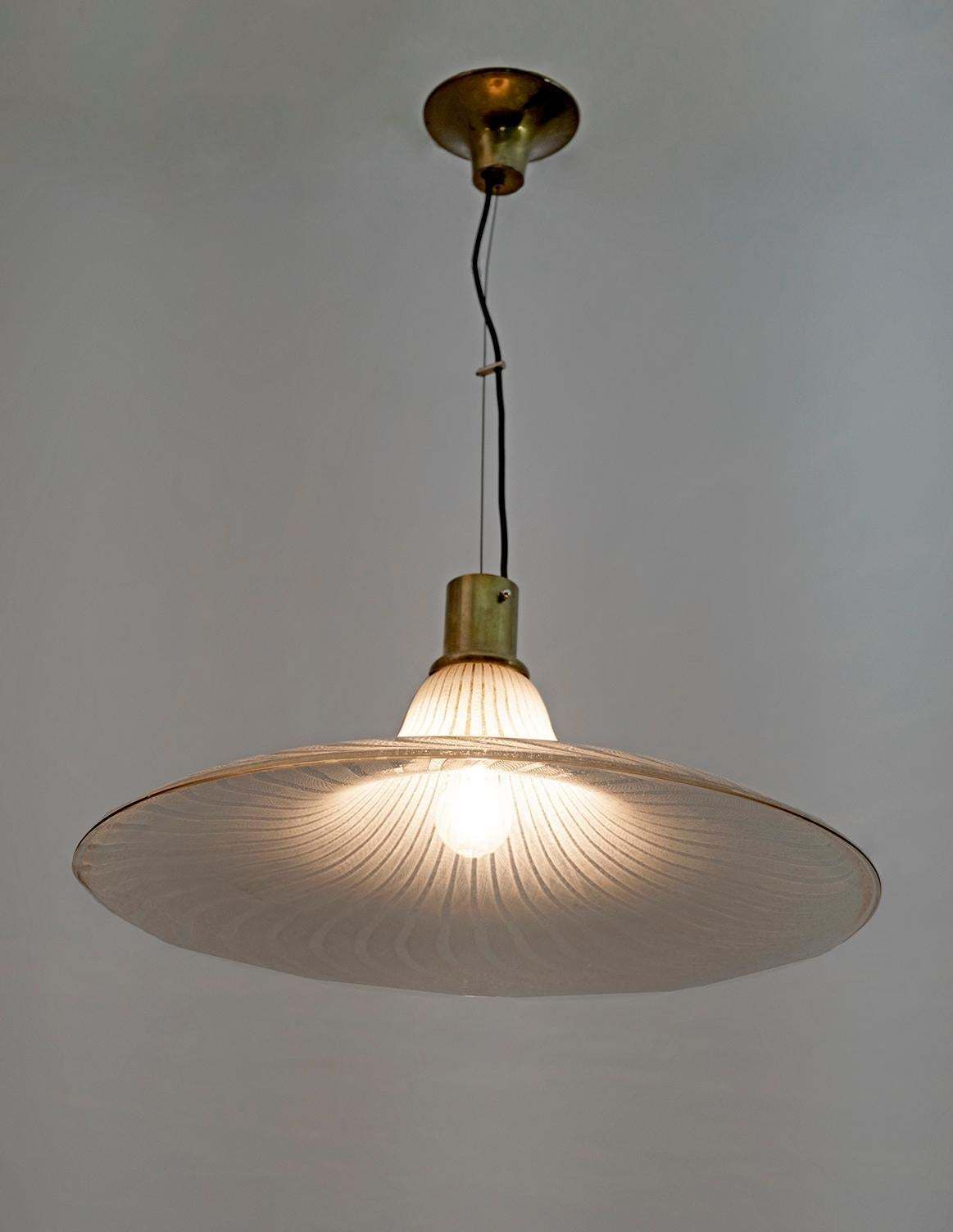 Mid Century Modern Italian Murano Bubbles Glass Pendant Lamp, 1970s photo for sale