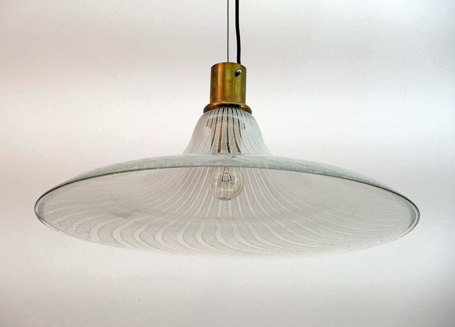 Mid Century Modern Italian Murano Bubbles Glass Pendant Lamp, 1970s photo Lighting