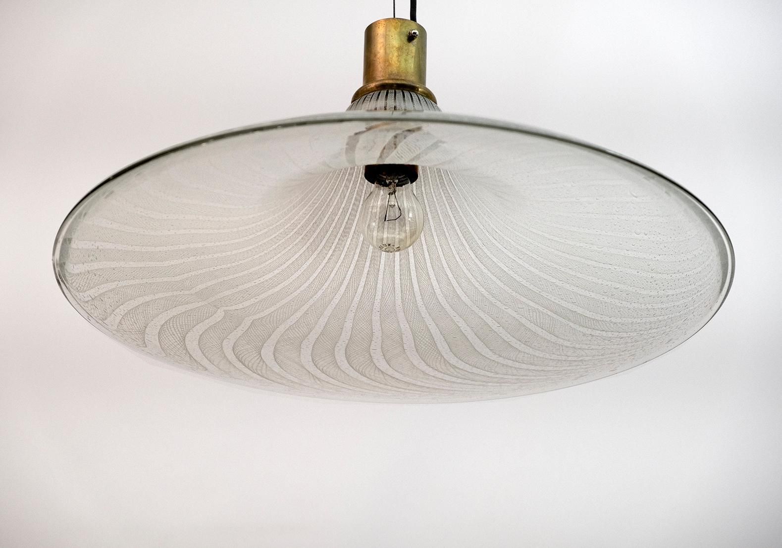 Mid Century Modern Italian Murano Bubbles Glass Pendant Lamp, 1970s photo 1608.0