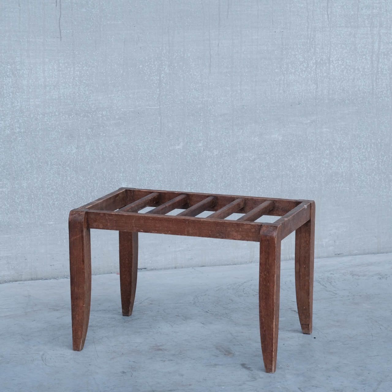 French Mid Century Wooden Luggage Racks (10) photo for sale