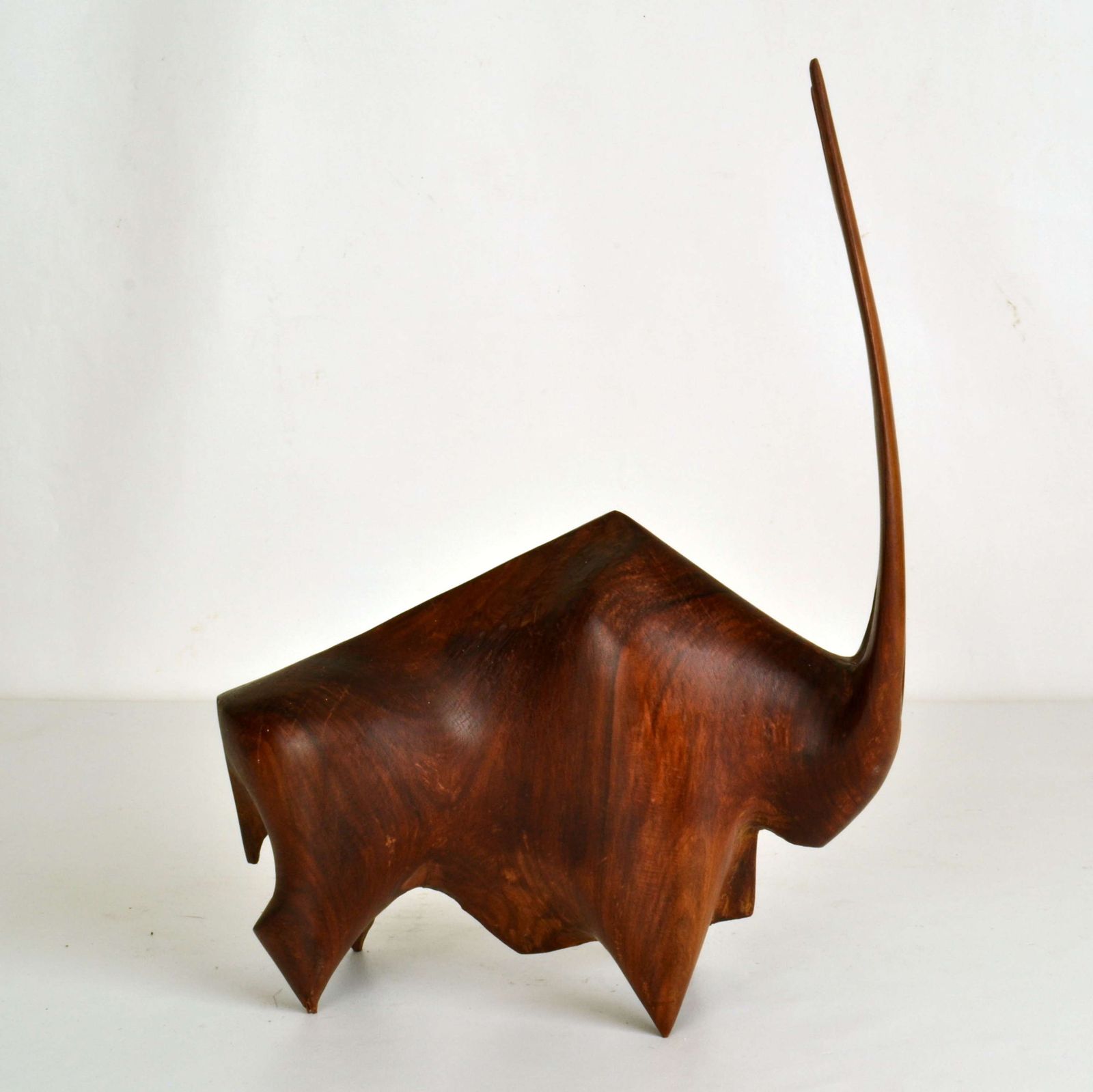 Sculpture Of Buffalo Or Bull Carved In Hardwood photo vinterior