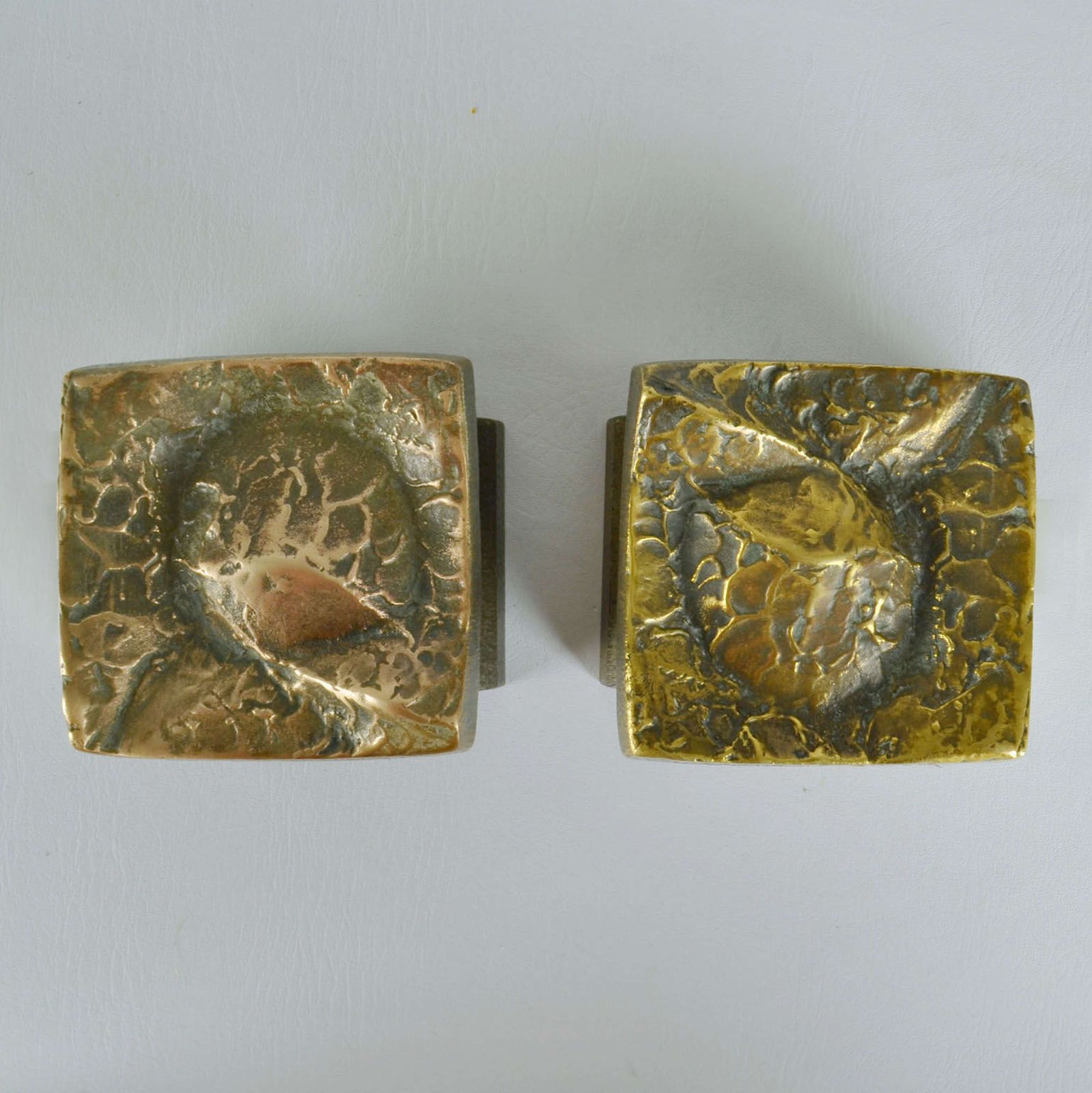 Tree Pairs Of Square Bronze Push Pull Door Handles With Tree Relief photo 1750.0