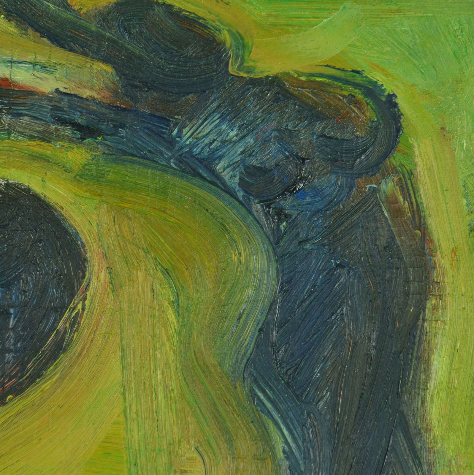 2500.0 Swedish Painting Of Dancing Women In Green Field By R. Dagstrom photo