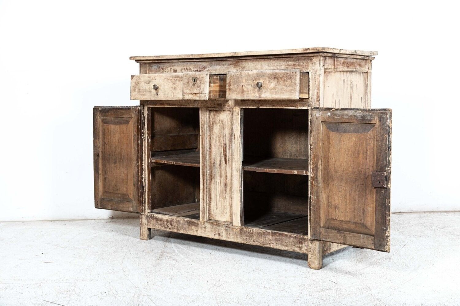 photo for sale Early 19th French Provincial Fruitwood Painted Buffet