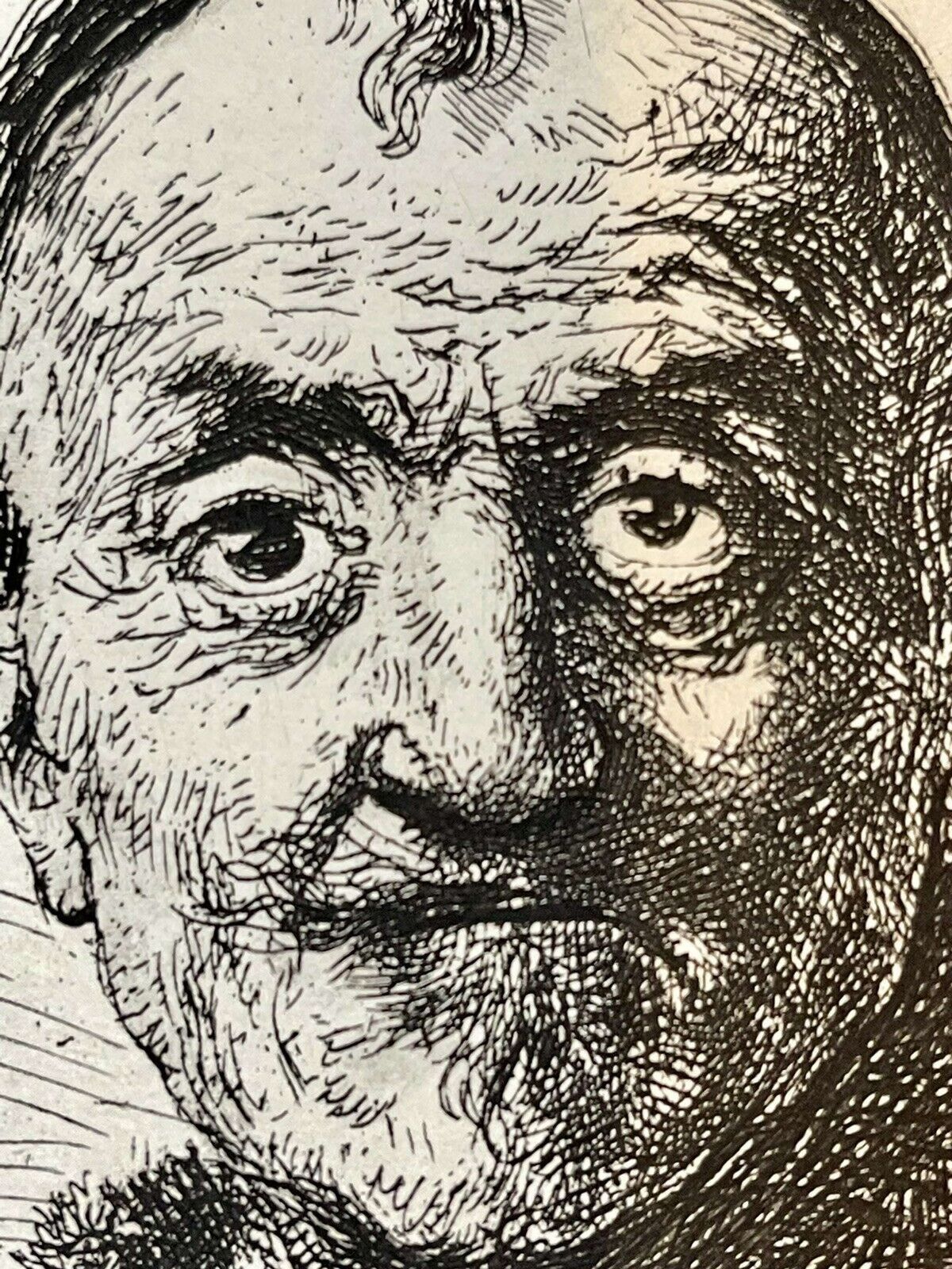 Rembrandt 19th Century Etching “Portriat Of Jacob Cats photo for sale