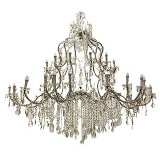 Gigantic Italian Crystal Chandelier 1950’s Fully Restored photo furniture