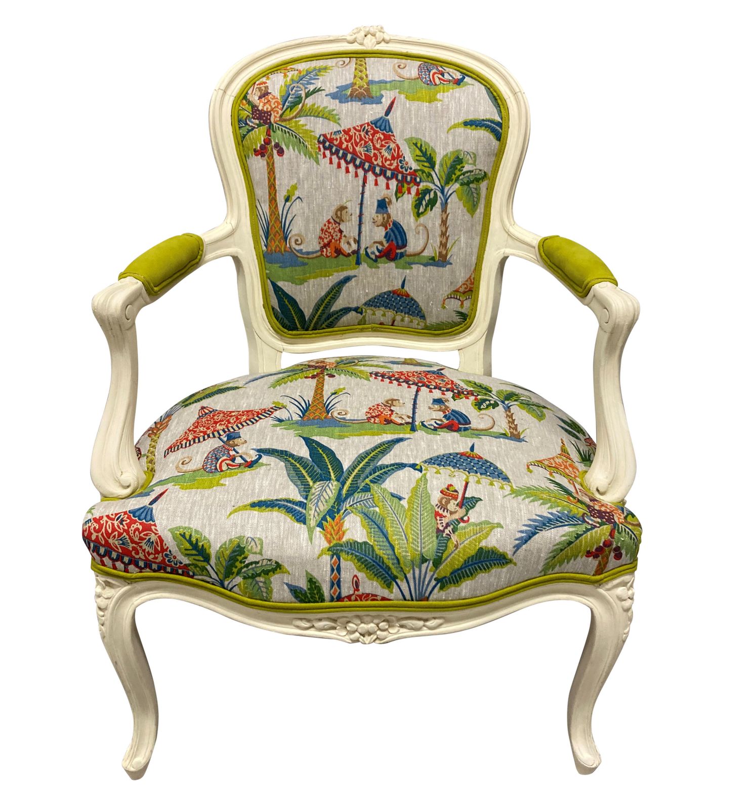A Pair Of Louis XV Style Painted Armchairs photo furniture