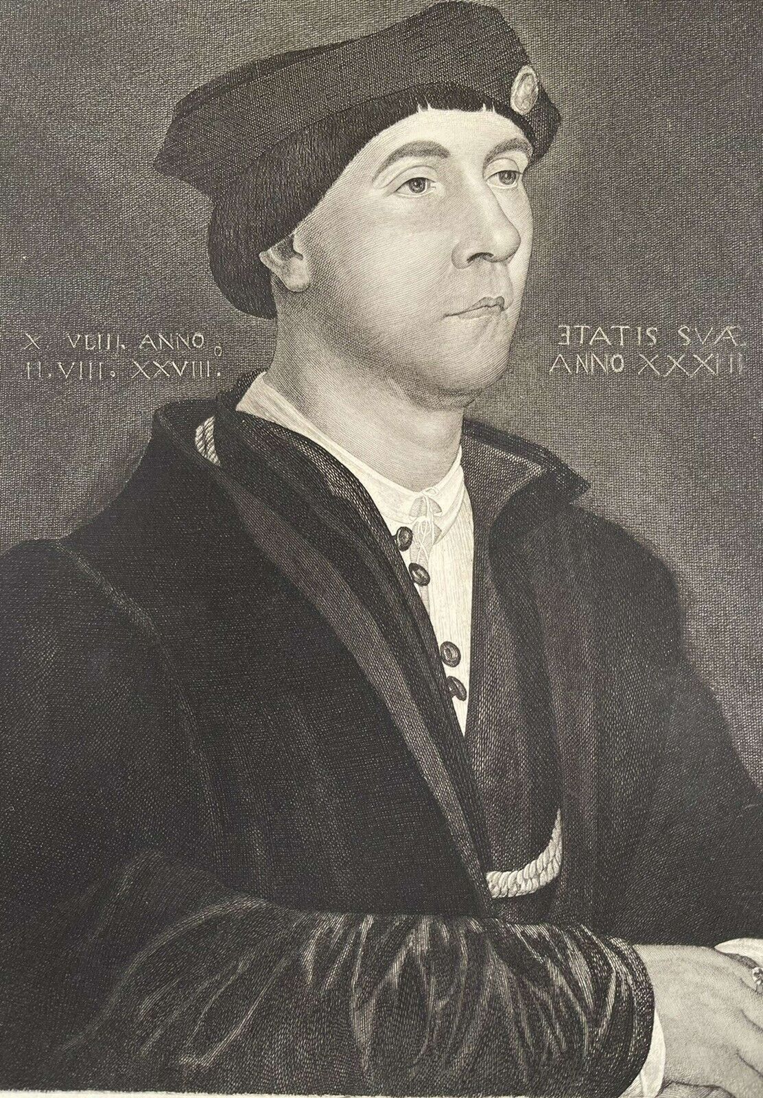 Hans Holbein Etching "Portrait Of Sir Richard Southwell