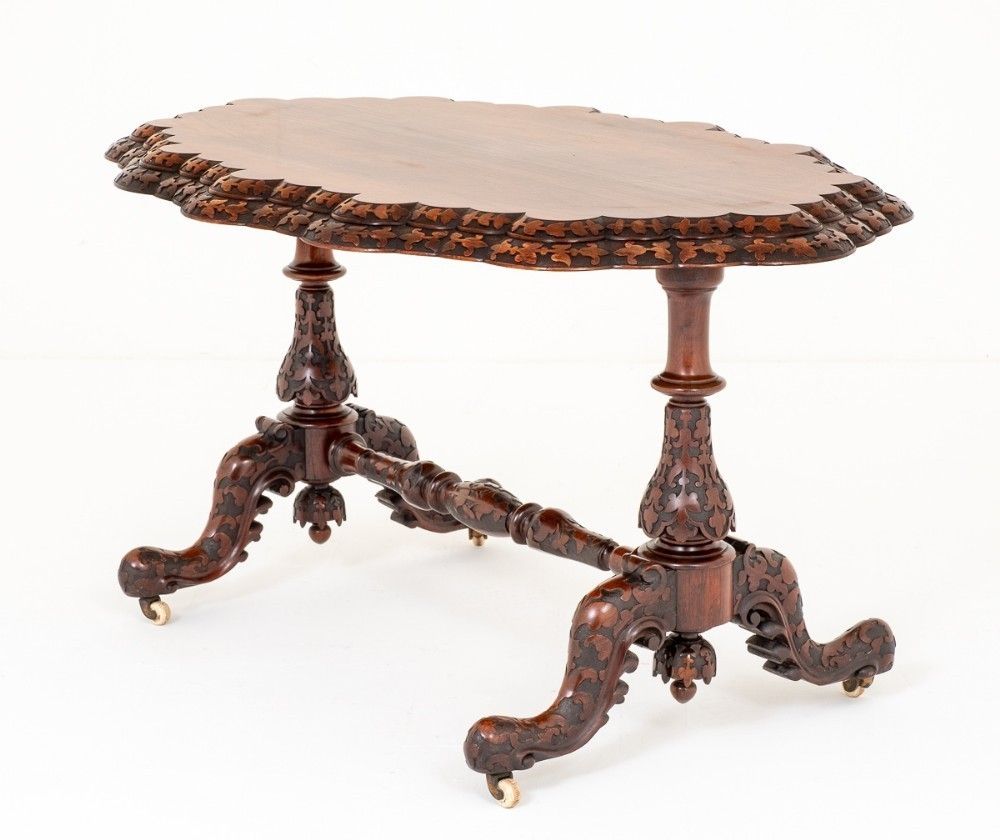 Irish Centre Table   Antique Rosewood Circa 1860 photo furniture