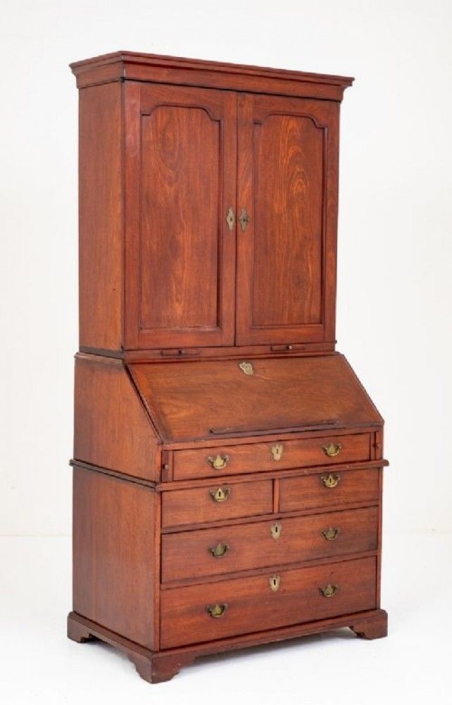 Georgian Bureau Bookcase Mahogany Antique