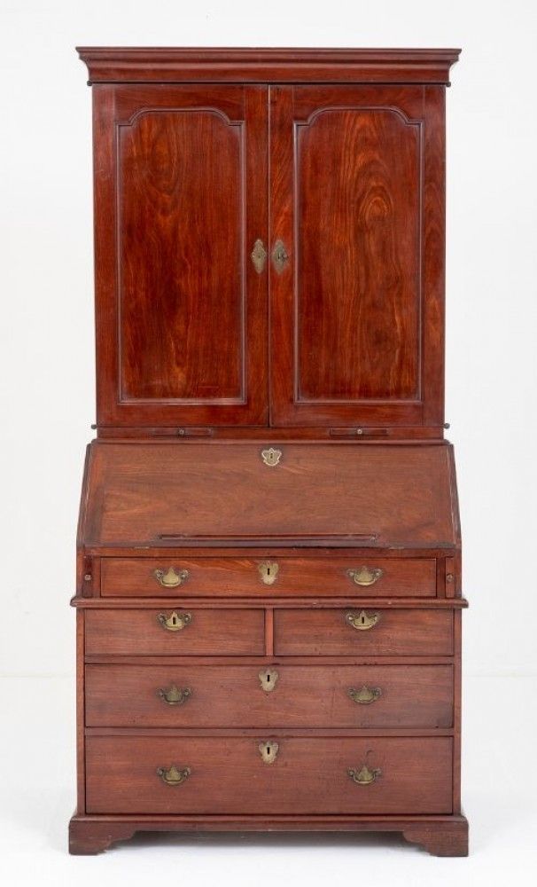 Georgian Bureau Bookcase Mahogany Antique photo for sale