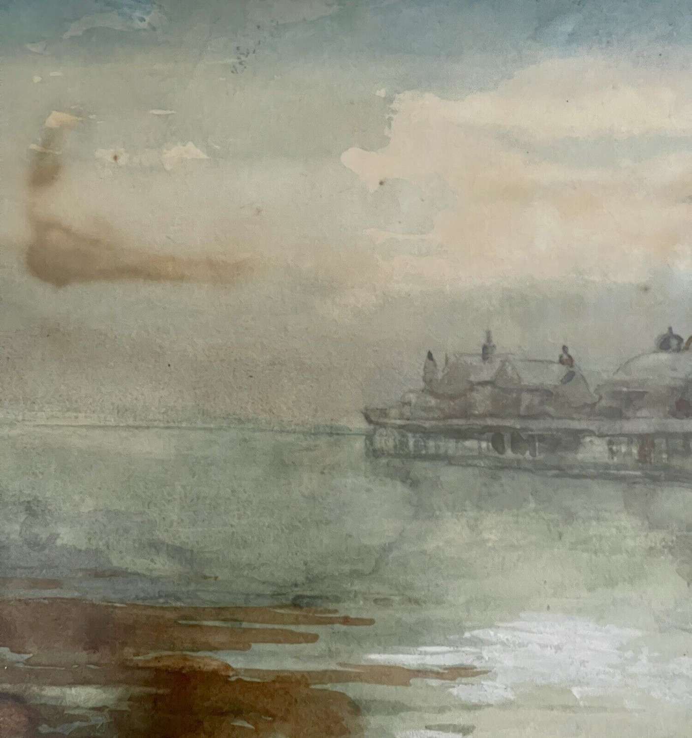 Original Watercolour Brighton Pier By B Pratt photo vinterior