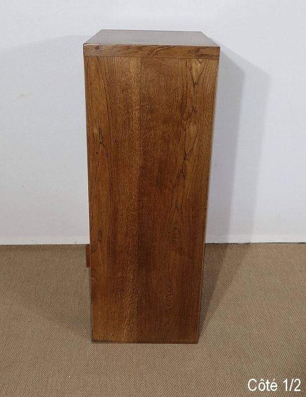 photo for sale Small Filing Cabinet In Solid Oak – 1950