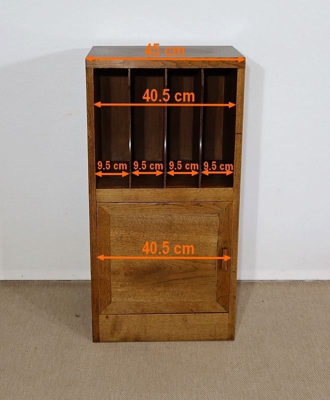 photo vinterior Small Filing Cabinet In Solid Oak – 1950